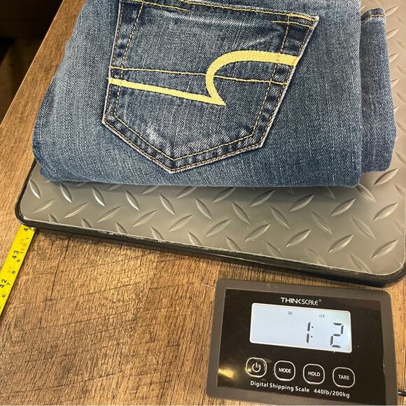 American Eagle Slim Boot Jeans Womens Size 6 Medium Wash Neutral Simple Basic - Picture 9 of 9